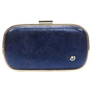 Anya Hindmarch Marano metallic leather box clutch